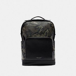 NEW ‼️ COACH MEN GRAHAM BACKPACK WITH CAMO PRINT